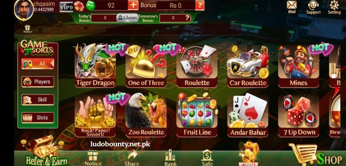 Ludo Bounty features